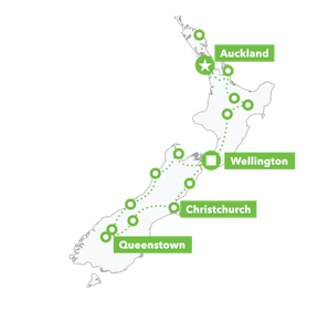 Epic NZ Tour map